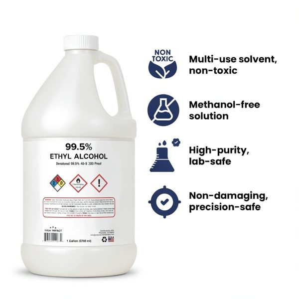 Ethyl Alcohol 99.5% Denatured Alcohol 40-B 200 Proof by Natural Cosmetic Labs | Made in The USA | Gallon - Pack of 1-1