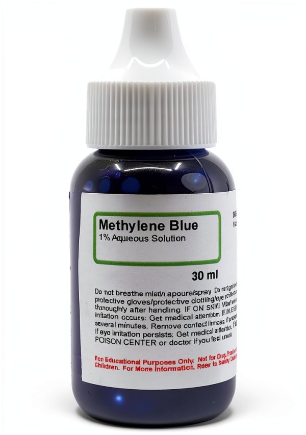 ALDON Innovating Science Methylene Blue 1% Aqueous Solution, 1 fl oz (30mL) Dropper Bottle - Methyl Blue Microscope Stain - The Curated Chemical Collection-0