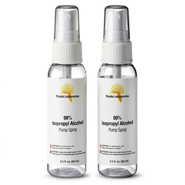 Isopropyl Alcohol 99% Spray Bottles 4 Pack – 2.3oz – Florida Labs-0